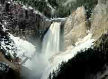 Falls in Winter Yellowstone