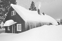 winter cabin by Stan Anderson